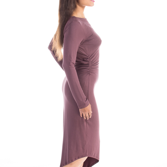 KAIN LABEL DARK MAGENTA BODYCON DRESS | WOMENS SIZE M - Picture 3 of 5